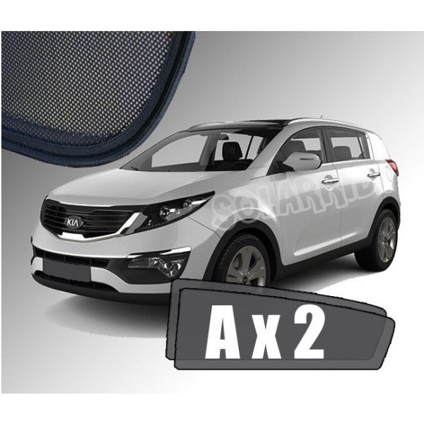 Sr solskjerm i akryl til Kia Sportage III som vindavviser med enkel montering og regnbeskyttelse
