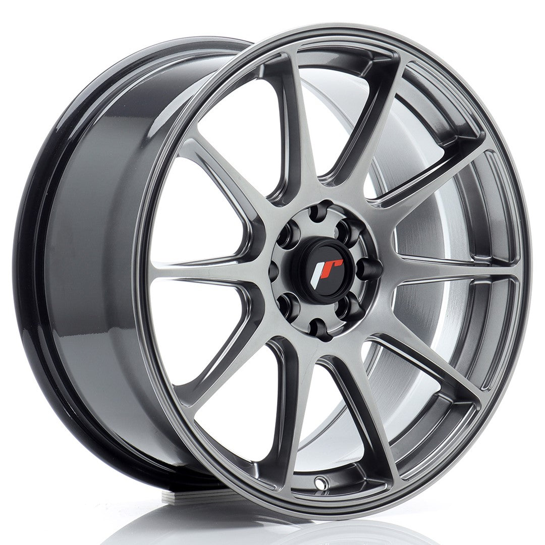 Felg JR Wheels JR11 17x8" Hyper Black – sett forfra