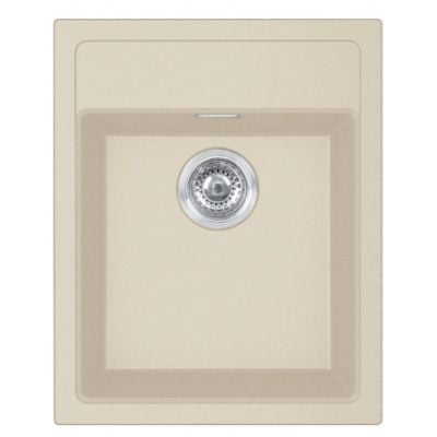 Franke Sirius SID 610-36 kjøkkenvask i Tectonite-kompositt beige med én kum sett ovenfra