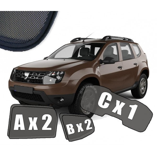 Sr solskjerm i akryl til Dacia Duster I, vindavviser som beskytter mot regn og gir bedre ventilasjon