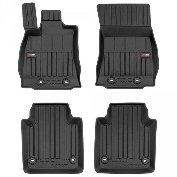 Frogum 3D Premium TPE-gulvmatter til Jaguar XJ VIII LONG (2009-2019) – svart sett med 4 matter og 60 mm kant
