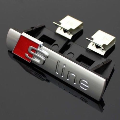 Emblem Audi S-line emblem merke Quattro Audi S4 S6 S5 S7 S8 A4 A6 A5 A7 Grill S Line - sett bakfra