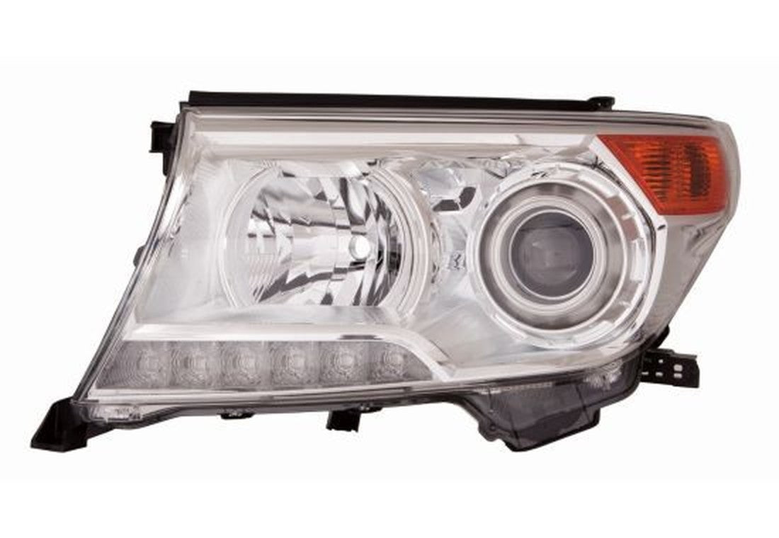 Frontlykt venstre Toyota Land Cruiser J200 2012-2015 med xenon projektorlinse og LED-kjørelysstripe
