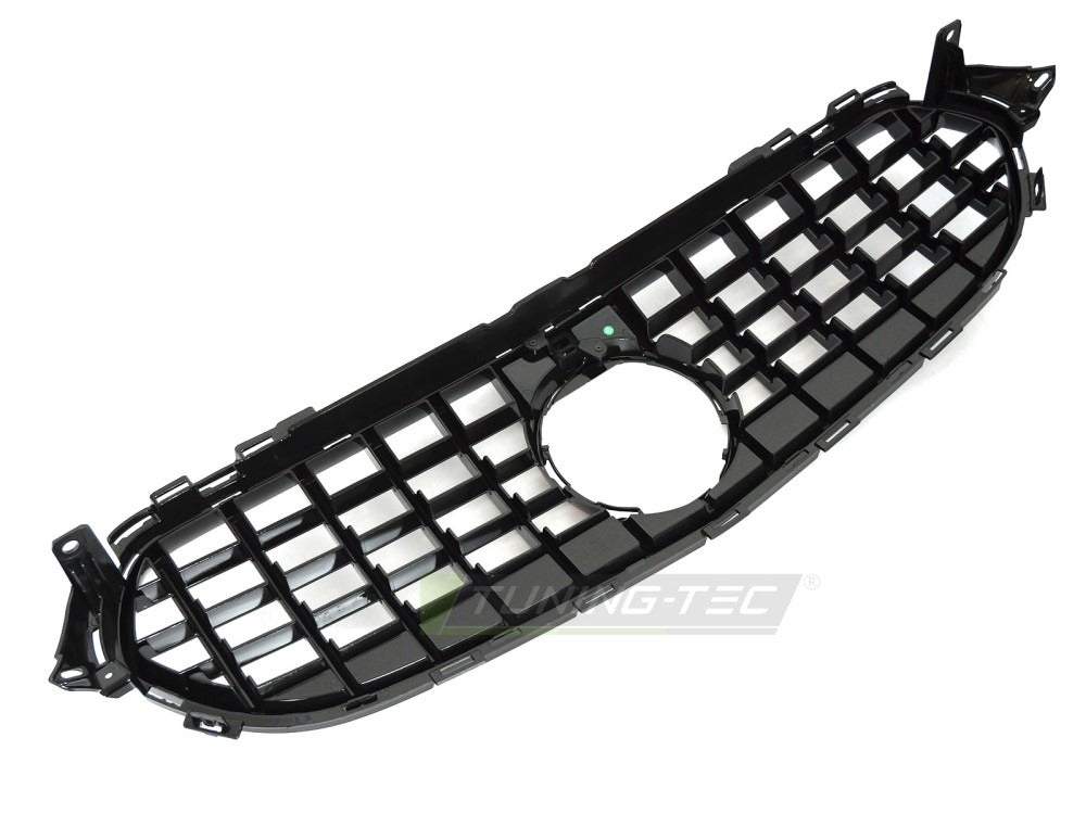 Grill Mercedes E-Klasse W213 20-23 sort med festedetaljer.