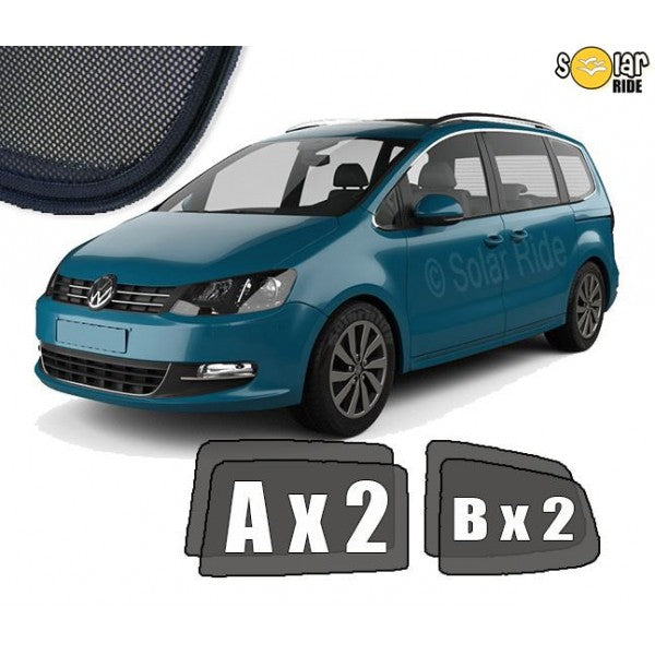 Sr solskjerm i akryl til Vw Sharan II som vindavviser og regnbeskyttelse, enkel montering med 3M tape