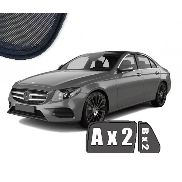 Sr solskjerm i akryl til Mercedes E (W213) Sedan, røykfarget vindavviser for bedre ventilasjon og regnbeskyttelse