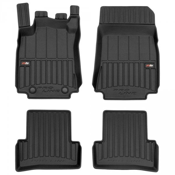 Frogum 3D Premium gulvmatter i TPE til Renault Modus 2004-2012 – svart sett med 4, 60 mm sidekant