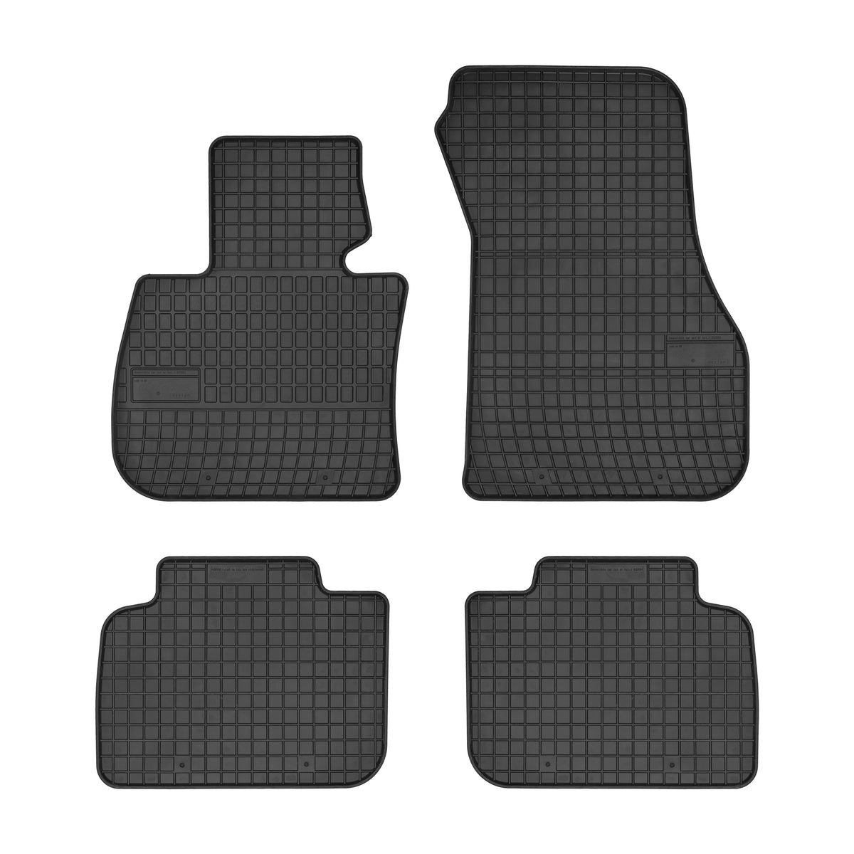 Frogum gummimatter til BMW 2 Active Tourer (F45) / X1 (F48) 2014–2022 – svart, 4 stk, 1 cm sidekant