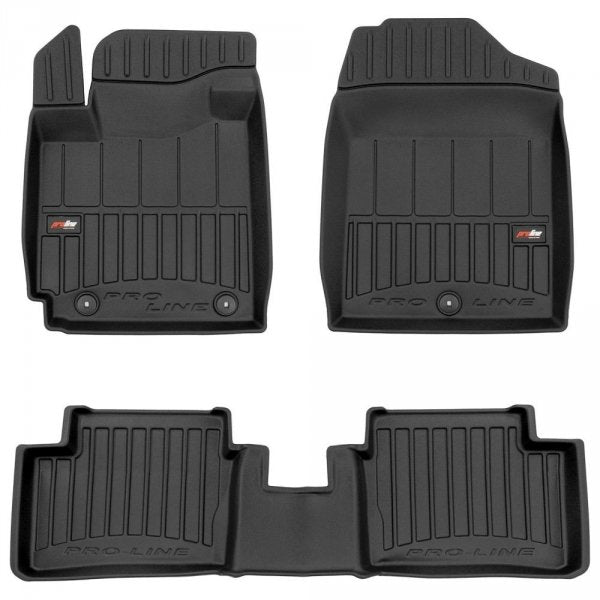 Frogum 3D Premium gulvmatter til Kia Picanto II / Picanto III 2011-2017 – svart TPE med 60 mm sidekant
