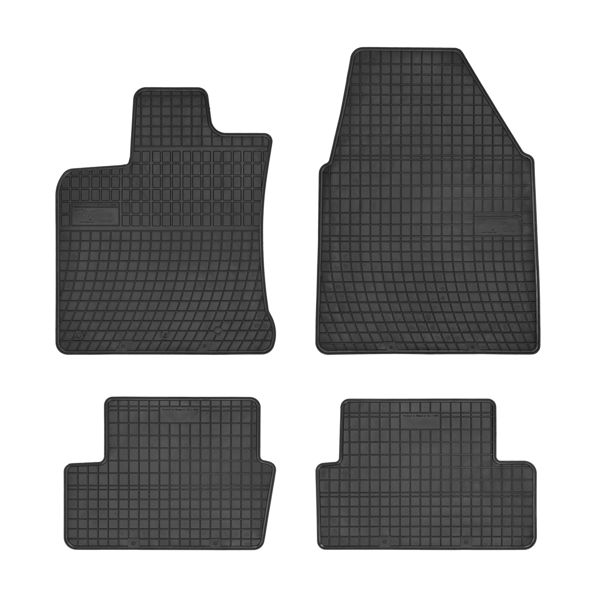 Frogum gummimatter til Nissan Qashqai (J10) 2007–2013 – svart, vanntette, 4 stk. med 1 cm sidekant
