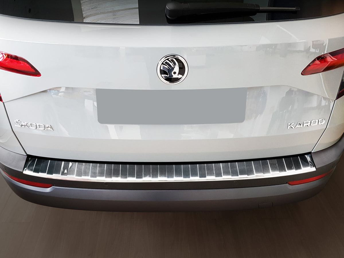 Avisa bakfangerbeskytter til Skoda Karoq – sølv børstet rustfritt stål
