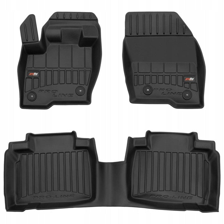 Frogum 3D Premium gulvmatter til Ford Edge II (2014–) – svart TPE med 60 mm sidekant, sett med 3 stk.