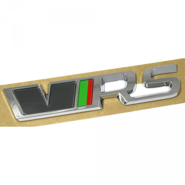 Original Skoda emblem/logo til Skoda Traffic Gray / Fire Red / Green i RS-design for bakluke
