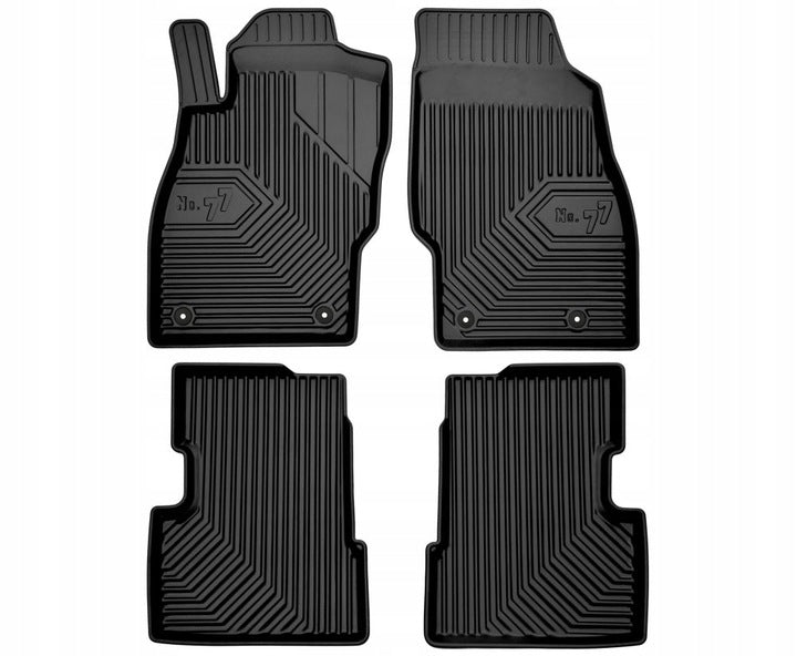 Frogum 3D Premium gulvmatter i TPE til Opel Corsa E (2014-2019) – sett med 4, svart med 40 mm sidekant