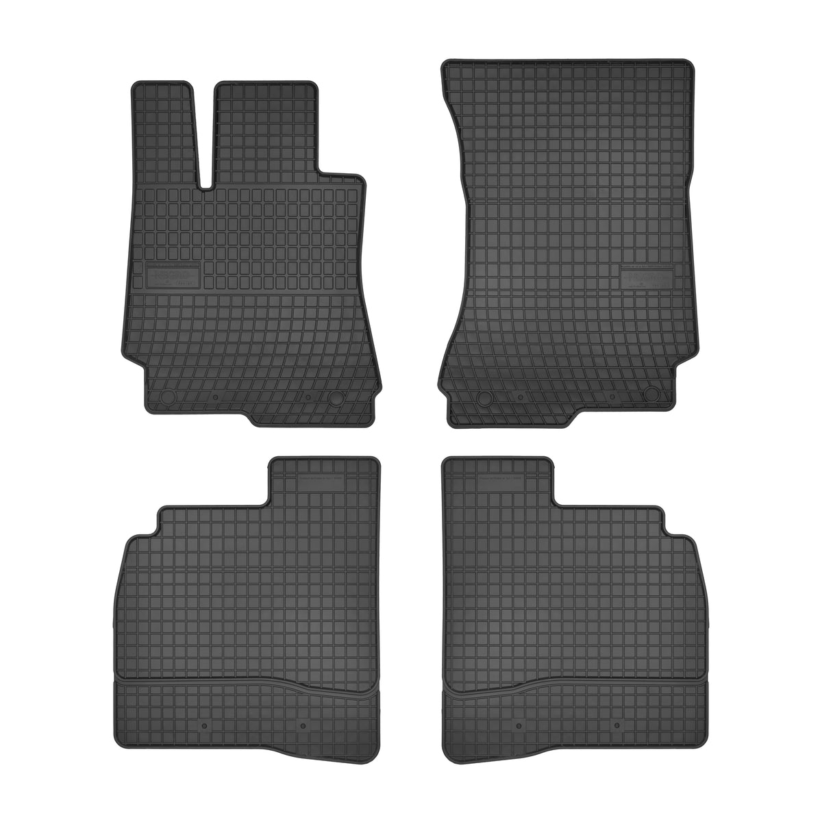 Frogum gummimatter til Mercedes S-Klasse W221 (2005–2013) – svart, sett med 4, sidekant 1 cm