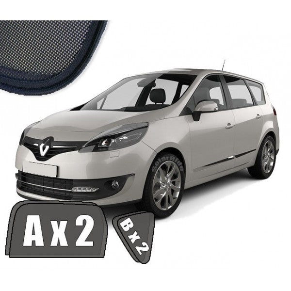 Sr solskjerm i akryl til Renault Grand Scenic III med røykfarget finish og enkel montering