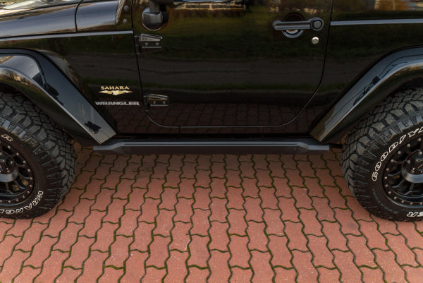 Stigtrinn Jeep Wrangler JK Ventshield (2006-2018) - sett forfra