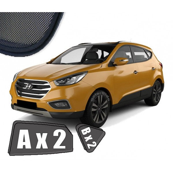 Sr solskjerm i akryl til Hyundai IX35 som gir ventilasjon og regnbeskyttelse