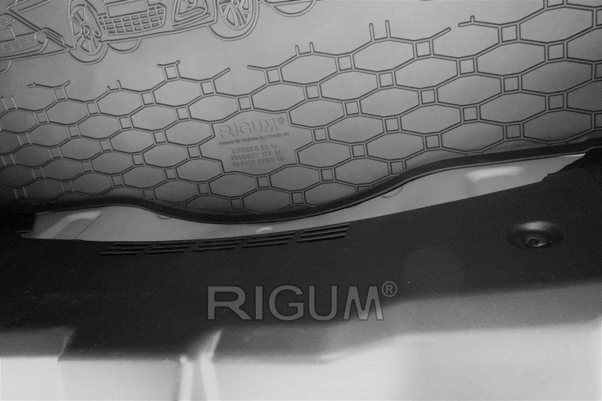 Bagasjeromsmatte Toyota Aygo (2014-2021) – Luktfrie Gummi - detaljer