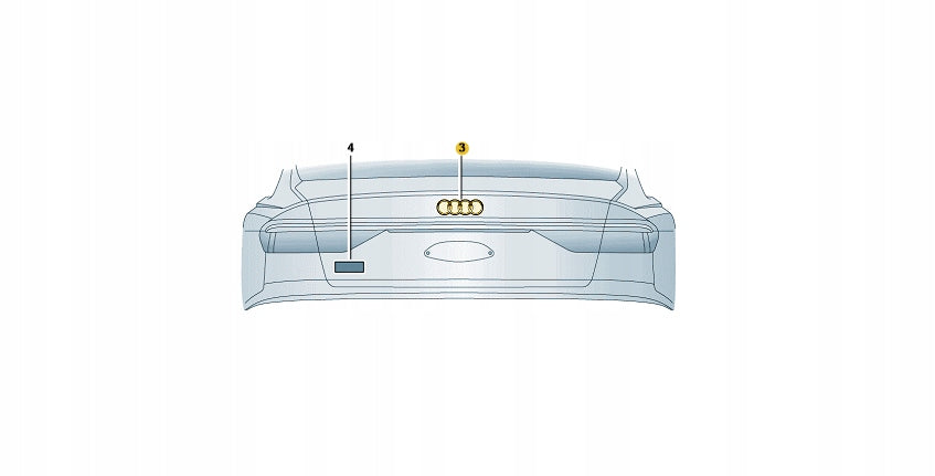 Emblem Audi Black Glossy Bakluke Genuine - nærbilde