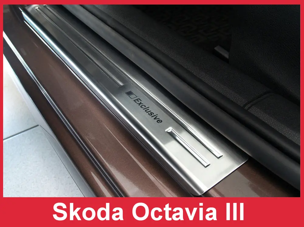 Innstegslister Skoda Octavia III Liftback / Combi 13-19 sølv sateng | Nomax.no🥇_1