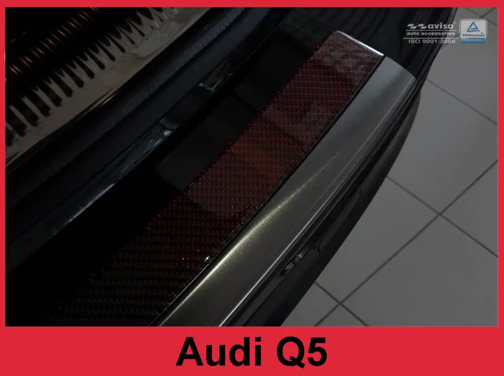 Tildekning Audi Q5 08-16 svart stål, rødt karbonfiber | Nomax.no🥇_1
