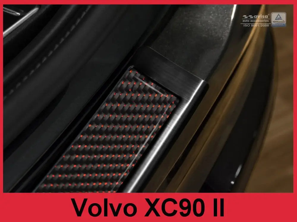 Tildekning Volvo XC90 II 15- svart stål, rødt_1