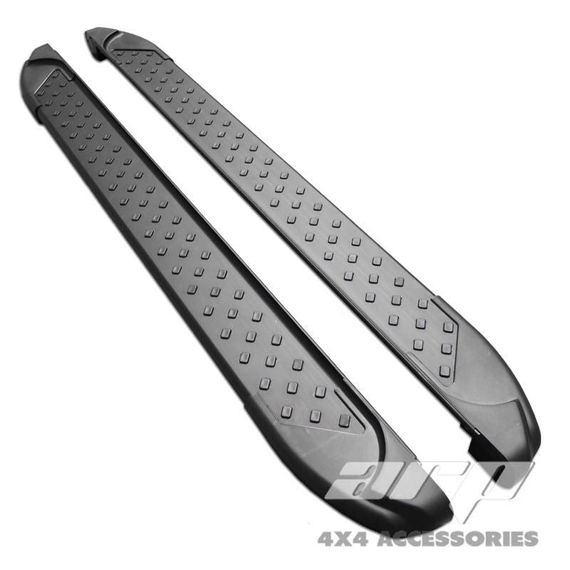 Stigtrinn ARP til Jeep Cherokee 2001-2007 i svart matt aluminium og ABS