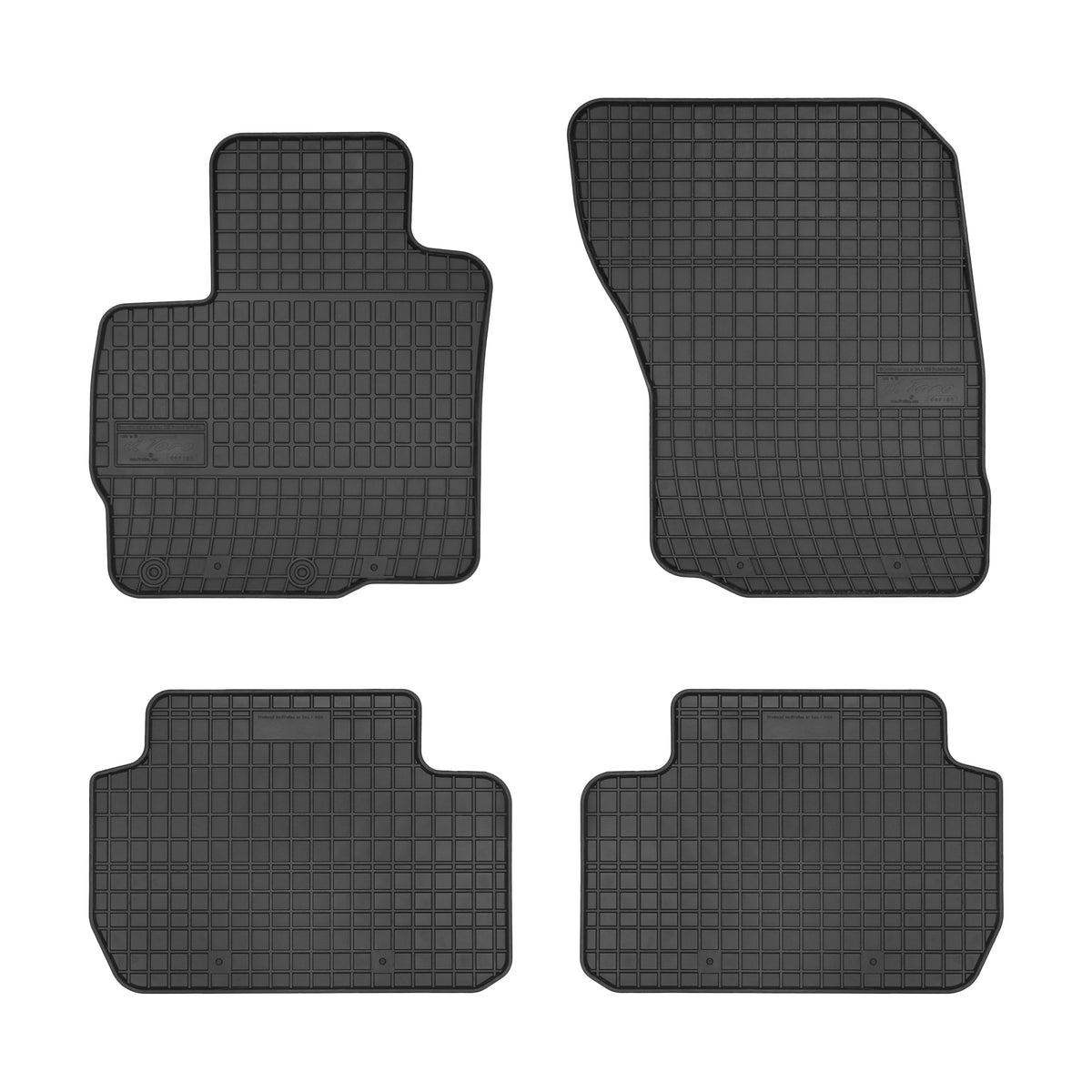 Frogum gummimatter til Mitsubishi Outlander III Facelift 2015-2022 – svart, 4-delers sett med 1 cm sidekant