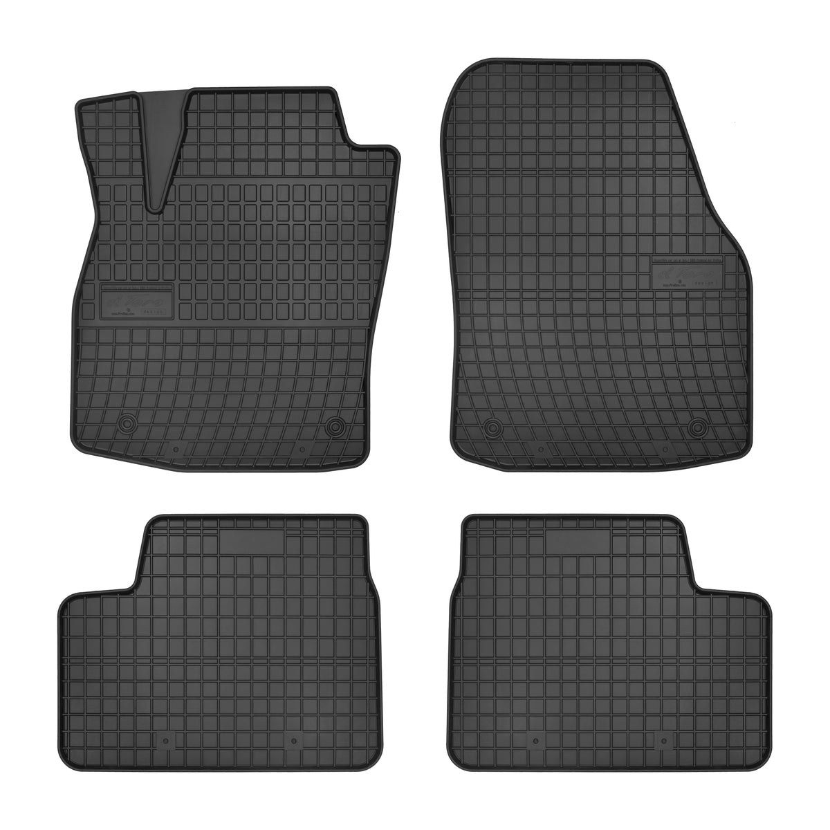 Frogum gummimatter til Opel Astra H 2004-2014 – svart, sidekant 1 cm, sett med 4 matter