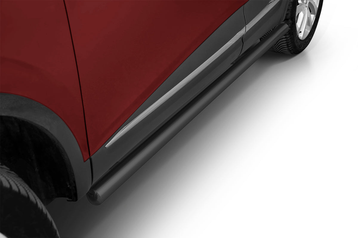 Stigtrinn Steeler til Renault Kadjar 2015-2018 i svart rustfritt stål med monteringssett