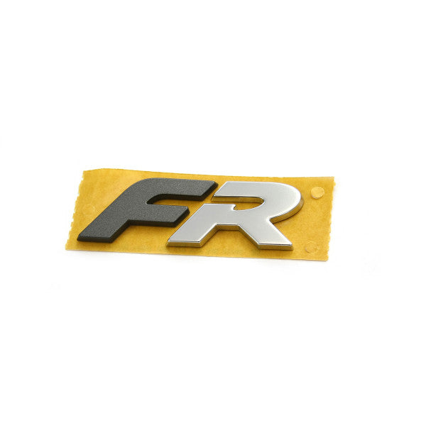 Emblem/logo til Seat FR Gray-metallic matt i grå-metallic matt for bakluke, laget av ABS-materiale