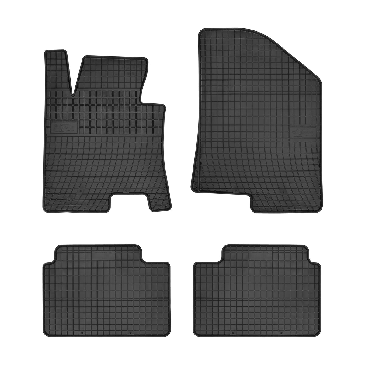 Frogum gummimatter til Hyundai i30 II (2012-2017) – svart med 1 cm sidekant, sett med 4 stk.