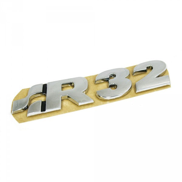 Emblem/logo til Vw Golf 4 (1J) R32 Chrome i krom ABS-materiale med original VW-passform