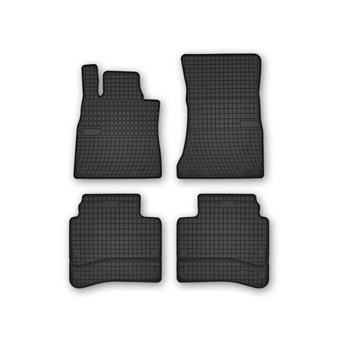 Frogum gummimatter til Mercedes S (W222) Sedan 2013–2020 – svart, vanntett, 4-delers sett med 1 cm sidekant