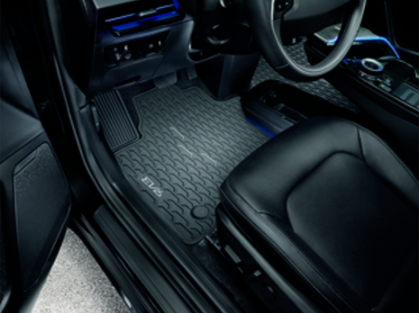 Kia OEM All-Weather gulvmatter i TPE gummi til Kia EV6 2021-2024 – 4 stk med kant, Anthracite Svart