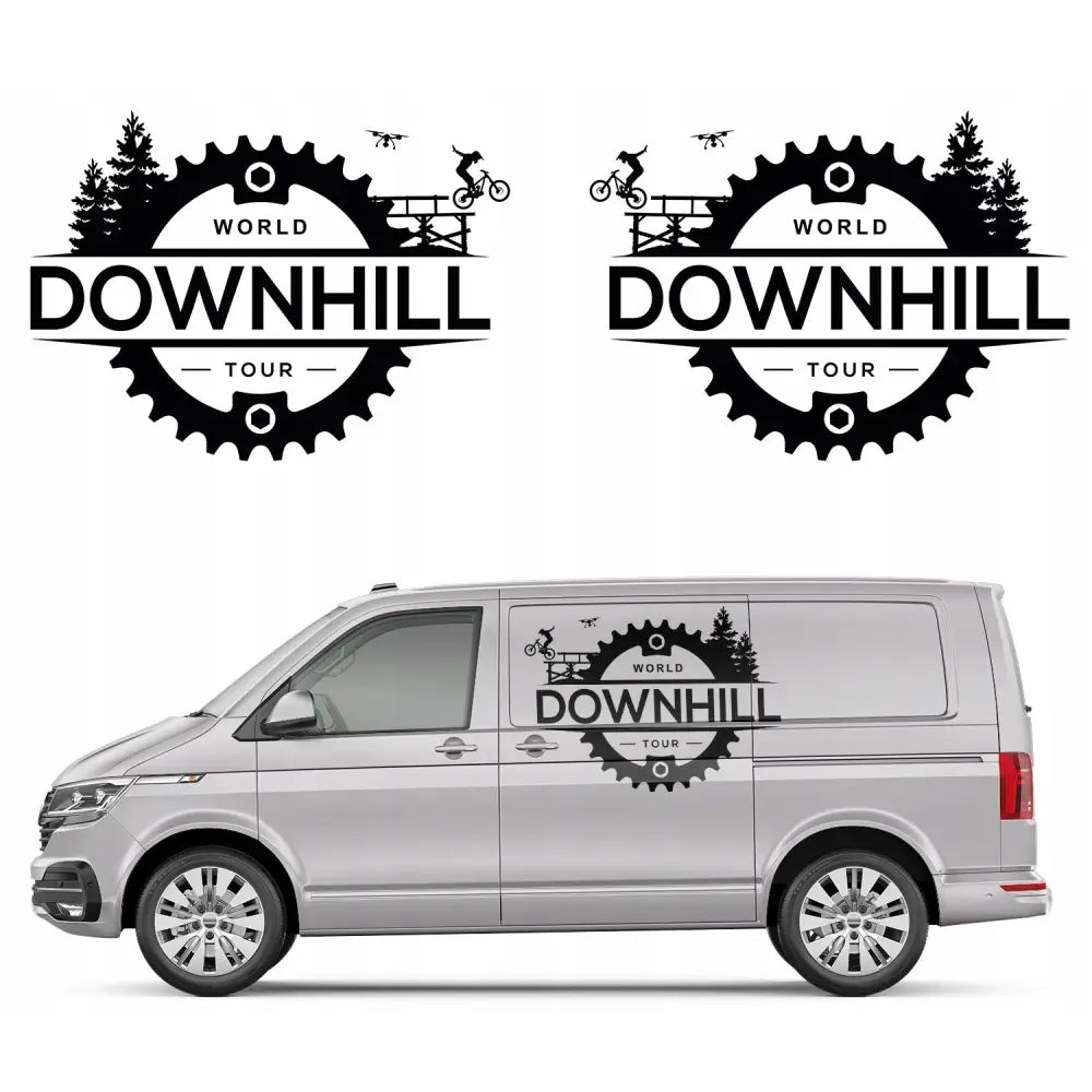 2x Bildekal For Downhill-sykkel 44x60 Cm Mg - 1