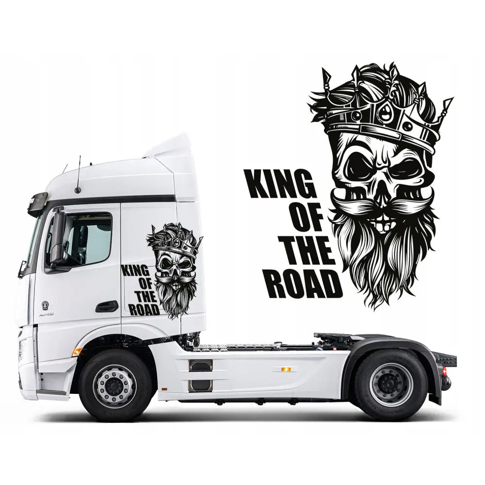 2x Klistremerke For Lastebil Traktor King Of The Road 120x144 Mg - 1