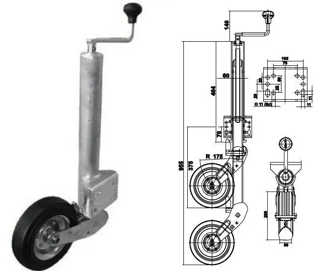 Automatisk Støttehjul for tilhenger Knott ATK60 | Nomax.no🥇_2