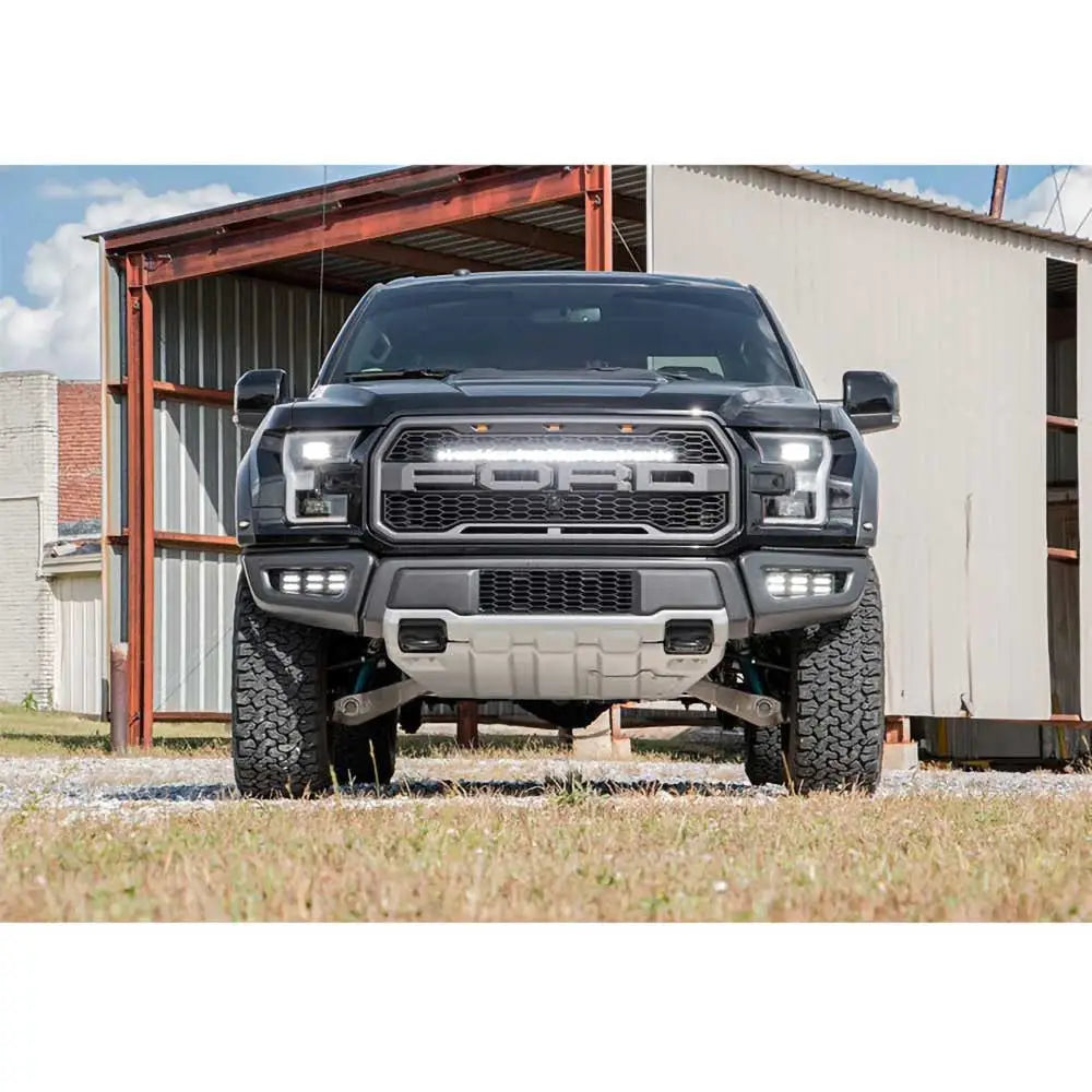 30’ Led Kurvet Hvit Drl Front Grill Lys - Ford F150 Raptor 17-20 - 4