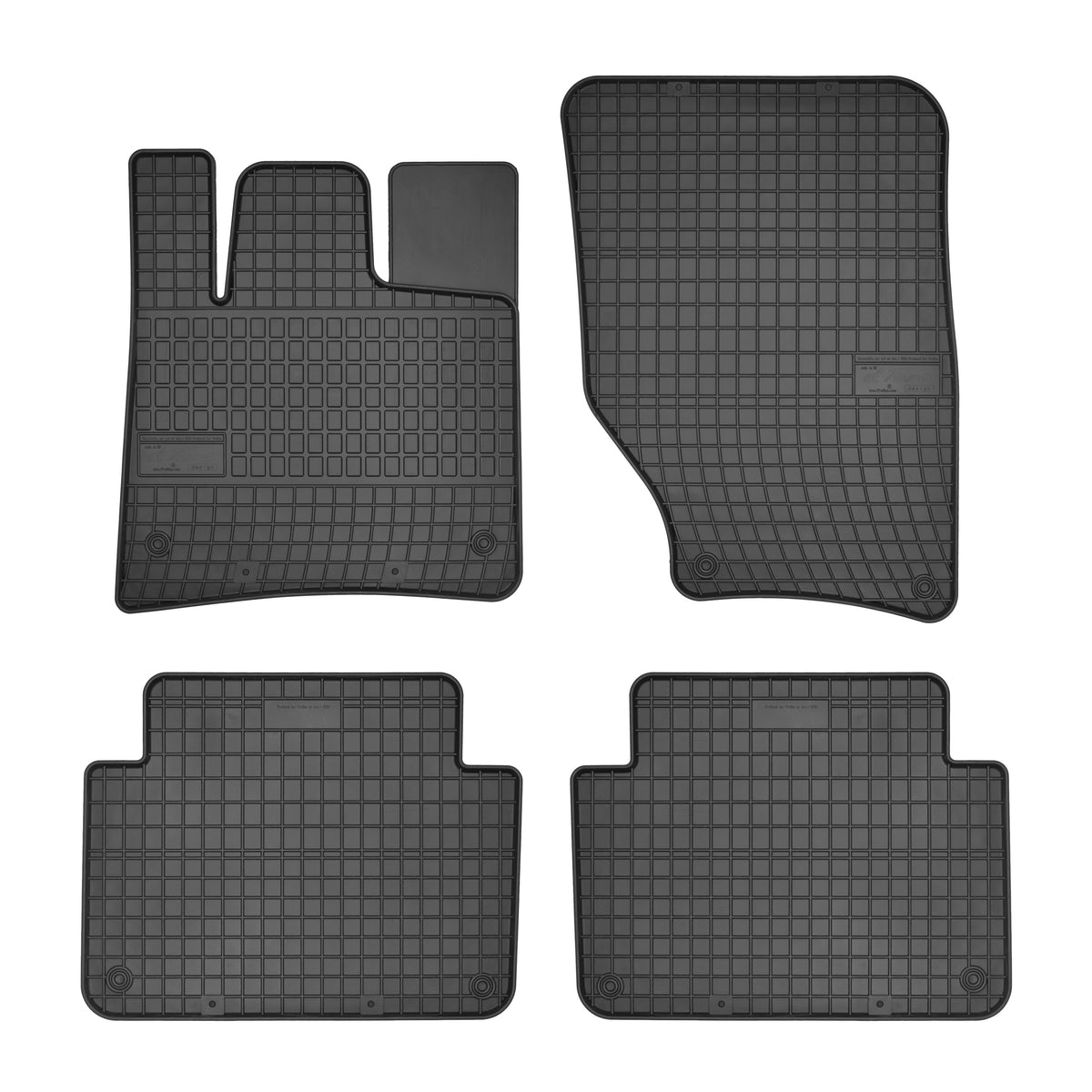 Frogum gummimatter til Audi Q7 4L (2005–2015) – svart/anthracite med 1 cm sidekant, sett med 4