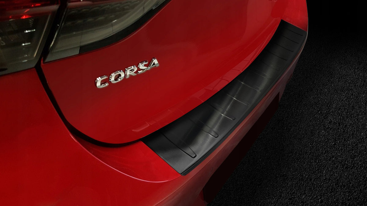 Avisa bakfangerbeskytter til Opel Corsa Corsa VI F Elegance/Edition/ – svart børstet overflate
