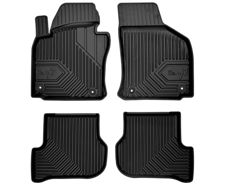 Frogum 3D Premium gulvmatter i TPE til Skoda Octavia II RS (2005-2013) – svart, 4-delers sett med 40 mm sidekant