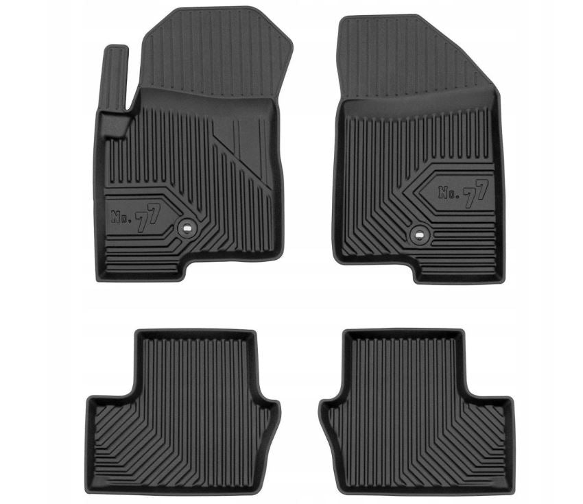 Frogum 3D Premium gulvmatter til Dodge Caliber 2006-2011 – svarte TPE-matter med 40 mm sidekant