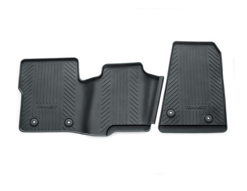 Ford OEM TPE gulvmatter til Ford Transit Custom I (2012-2023) – 2-sett foran, Titanium Black, automatgir
