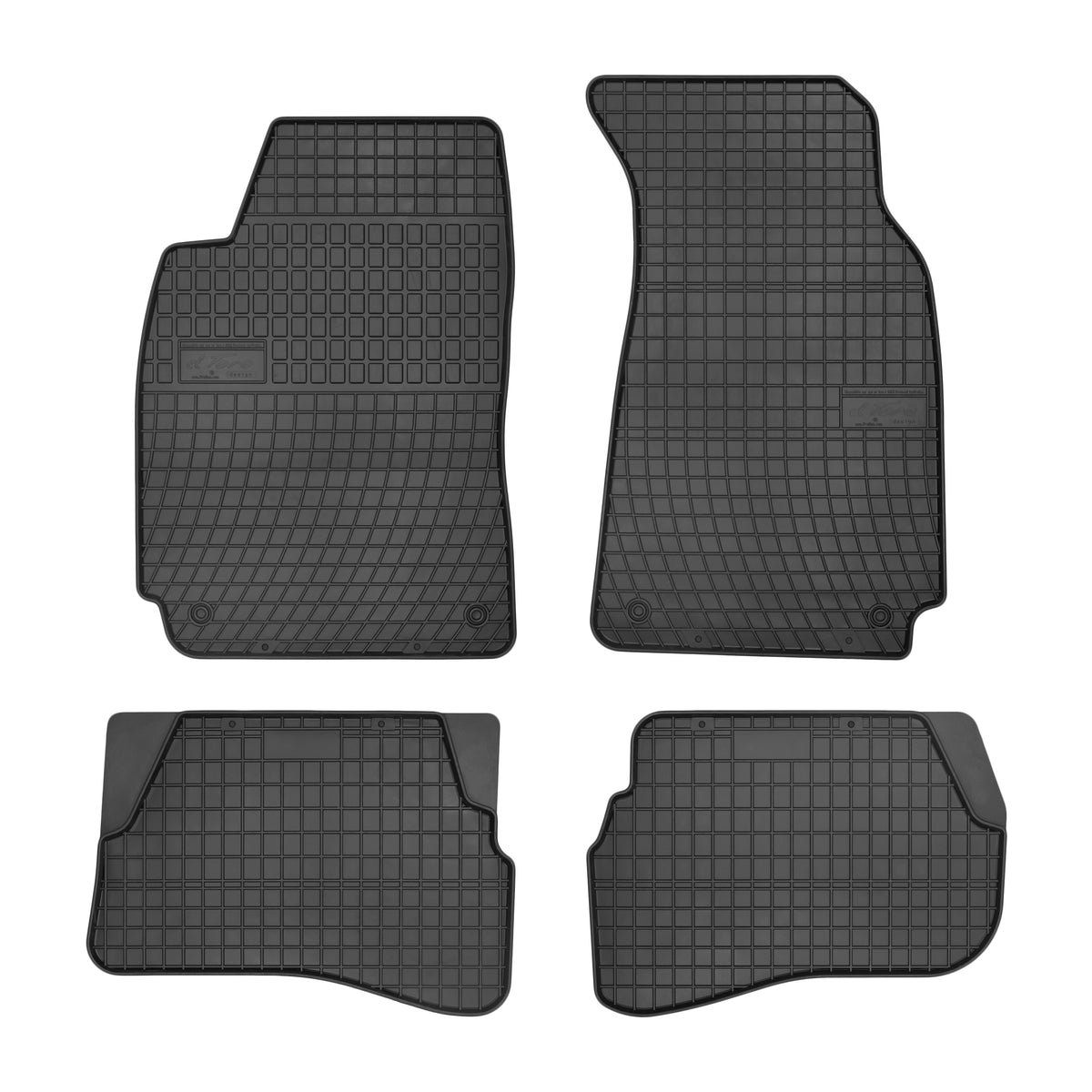 Frogum gummimatter til VW Passat B5 1997-2005 – svart/anthracite sett med 4 matter og 1 cm sidekant