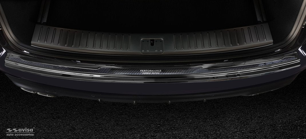 Bakfangerbeskytter Porsche Cayenne III (9YA) (2017-) – rustfritt stål + carbon - detaljer
