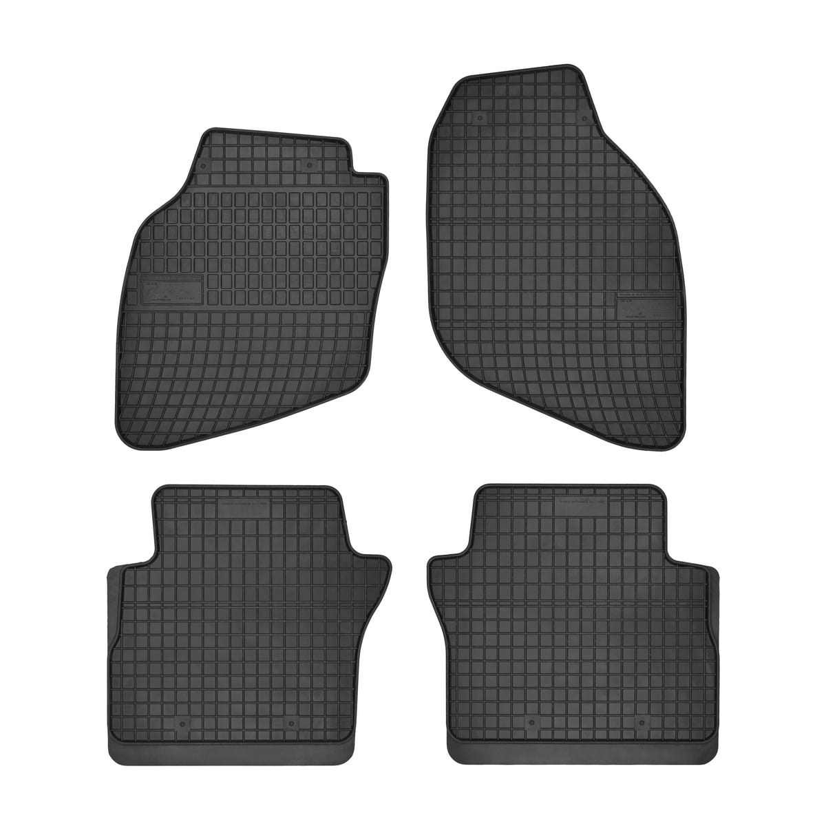 Frogum gummimatter til Honda City IV / Jazz II (2002-2008) – svart, 4-delers sett med 1 cm sidekant