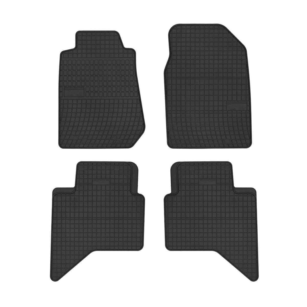 Frogum gummimatter til Isuzu D-Max II (2012-2019) – svart-anthracite med 1 cm sidekant og sjakkbretmønster
