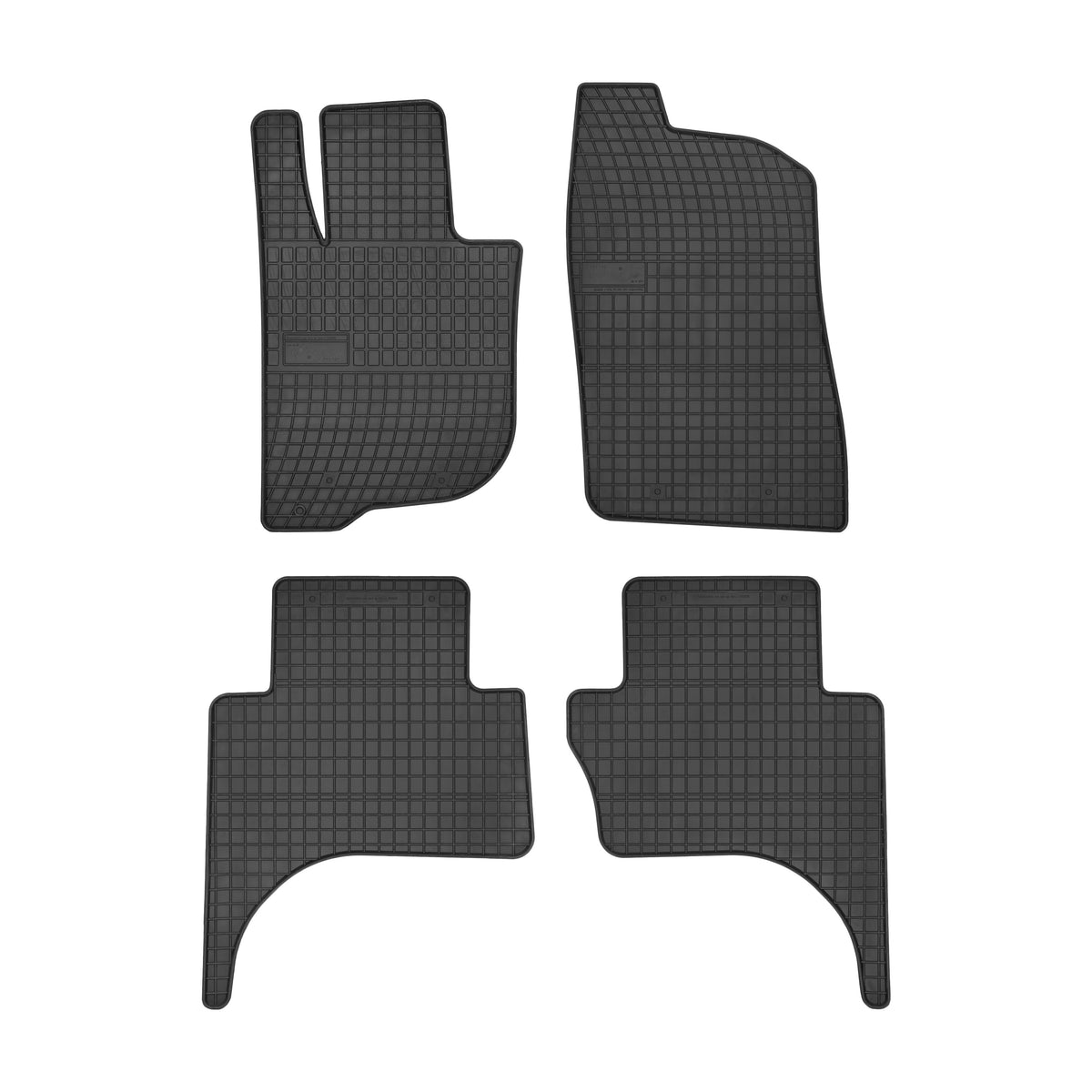 Frogum gummimatter til Mitsubishi L200 II (2016-2019) – svart, vanntett, 1 cm sidekant, sett med 4 matter
